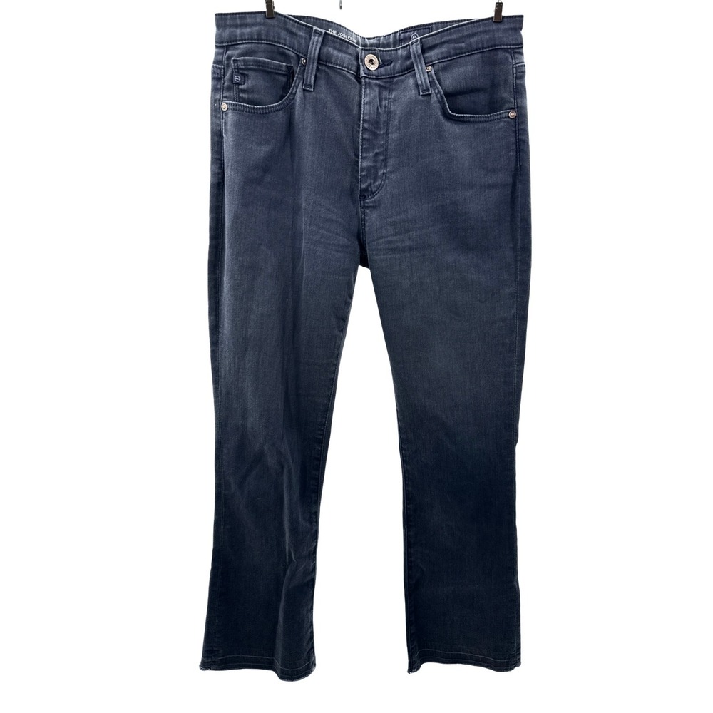 AG Adriano Goldschmied Jodi Crop Jeans 26 Charcoal Slim Flare Stretch Y2K